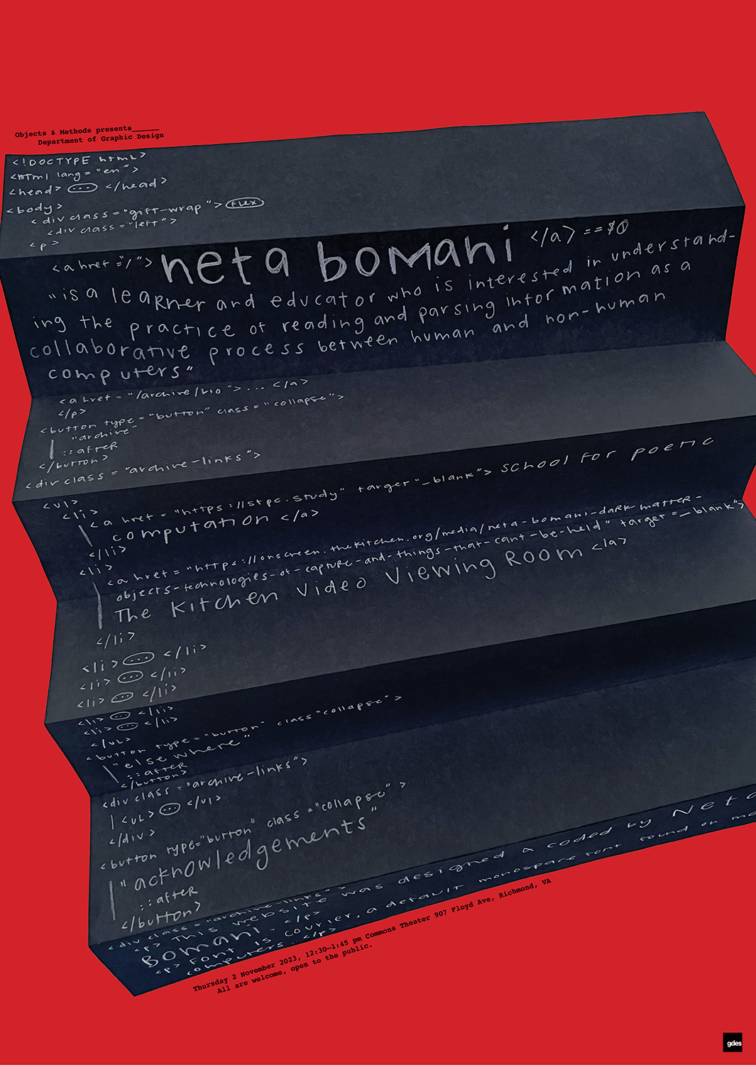 Neta Bomani — O+M Lecture at VCU